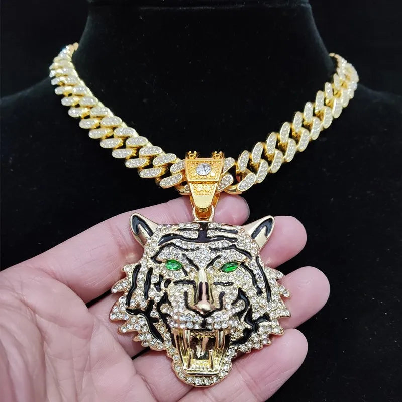 Tiger Iced Out Necklace