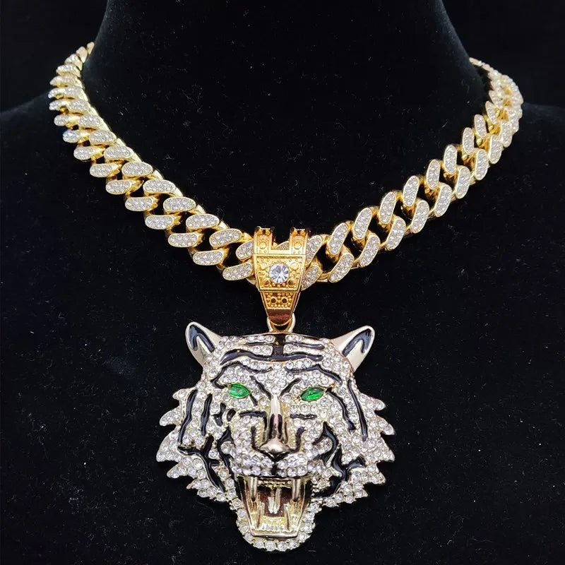 Tiger Iced Out Necklace