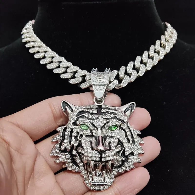 Tiger Iced Out Necklace