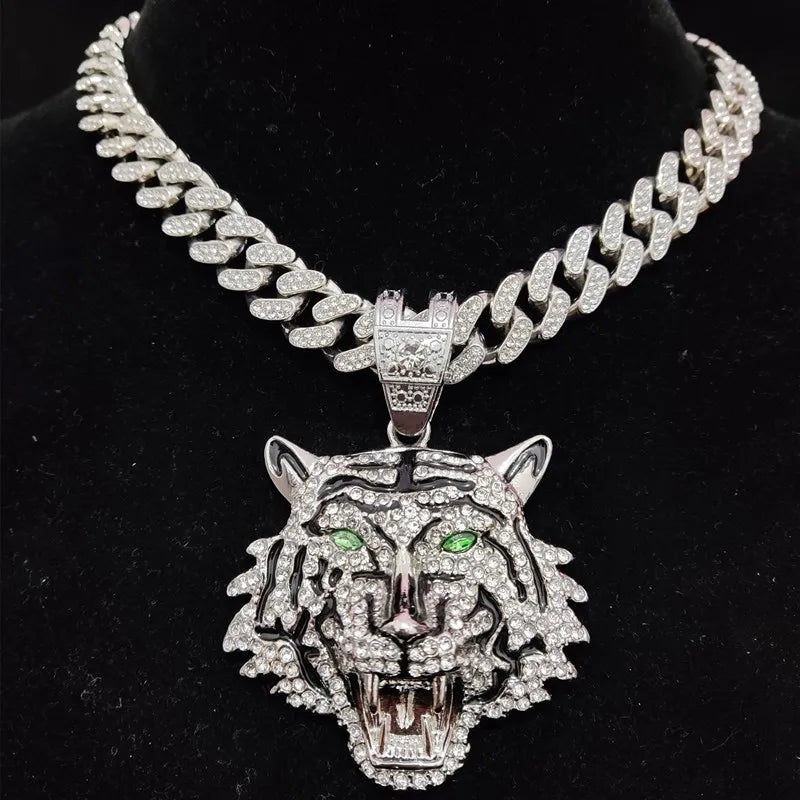 Tiger Iced Out Necklace