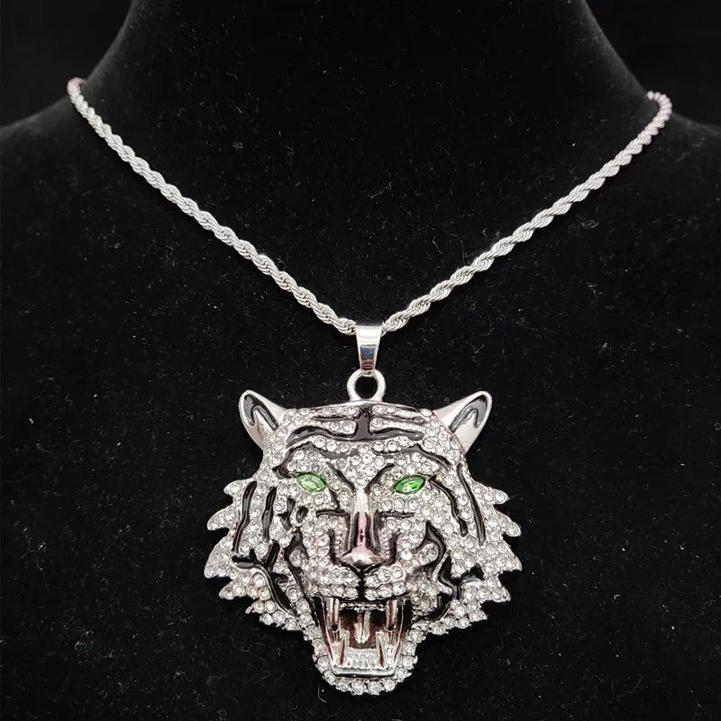 Tiger Iced Out Necklace