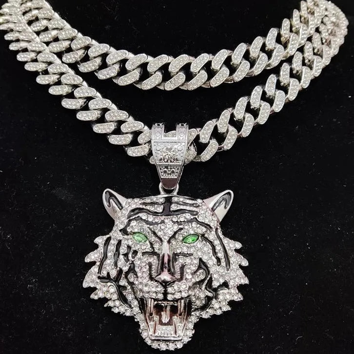 Tiger Iced Out Necklace